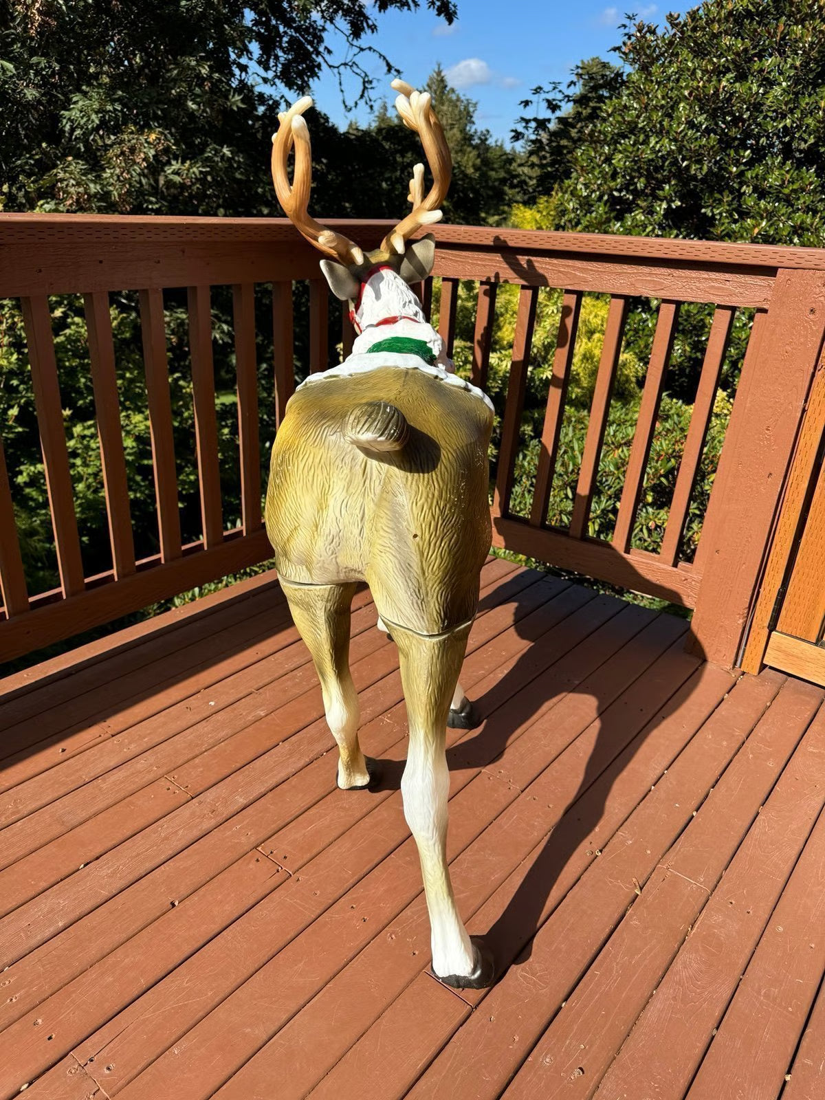 RARE! Original 4.5 ft. Life-size Buck Reindeer Blowmold with LED Lights