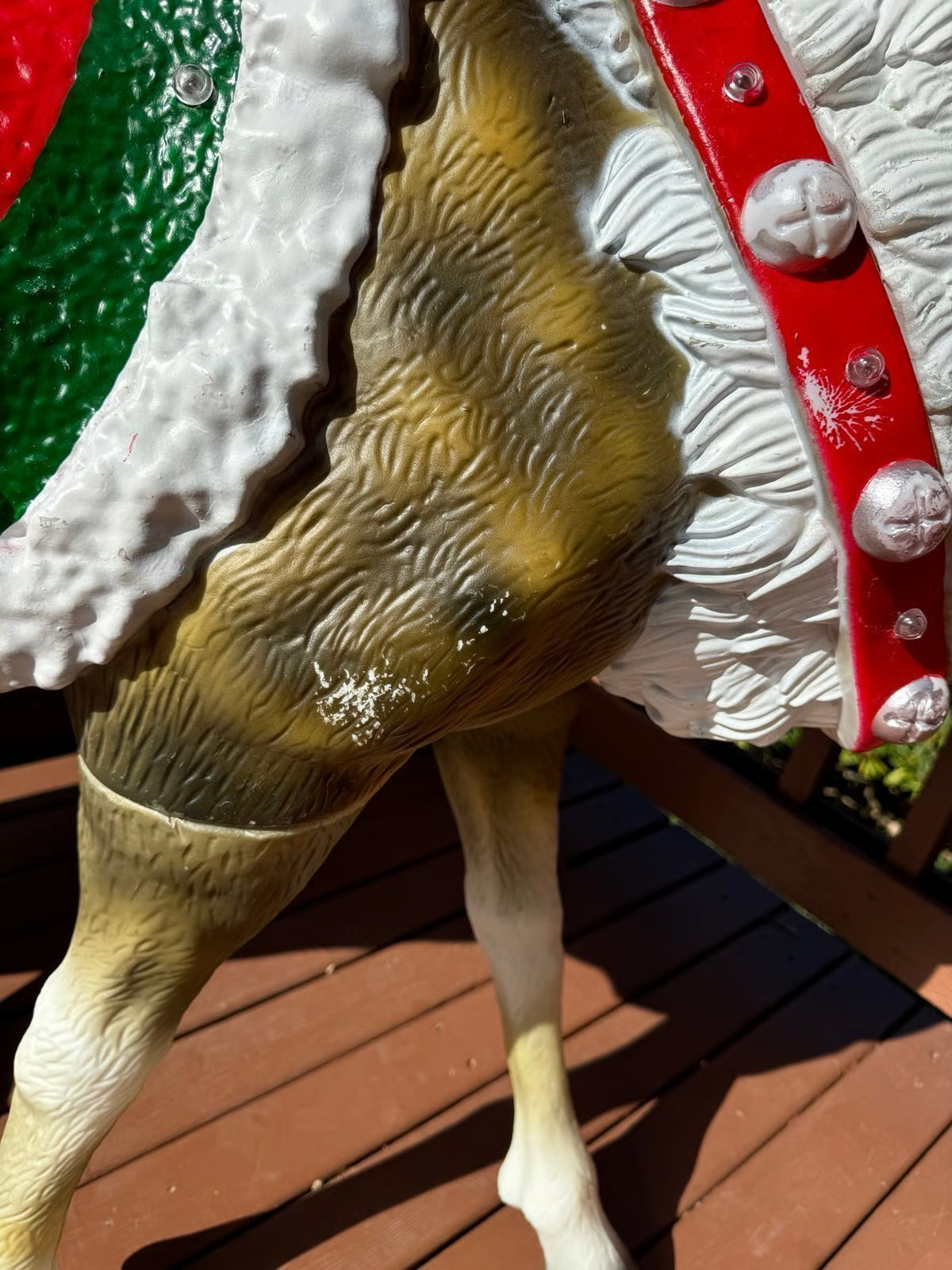 RARE! Original 4.5 ft. Life-size Buck Reindeer Blowmold with LED Lights