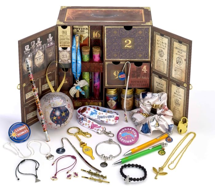 The Carat Shop – Official Harry Potter Potions Advent Calendar – 24 Jewellery & Accessory Gifts – Harry Poter Gifts – Harry Potter Merchandise